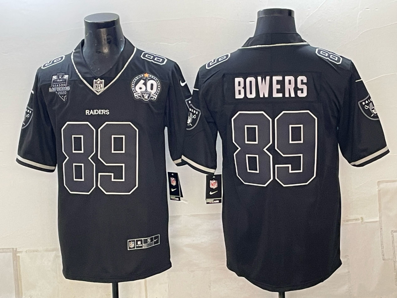 Men 2026 Oakland Raiders #89 Bowers Black Nike Limited NFL Jersey 101603